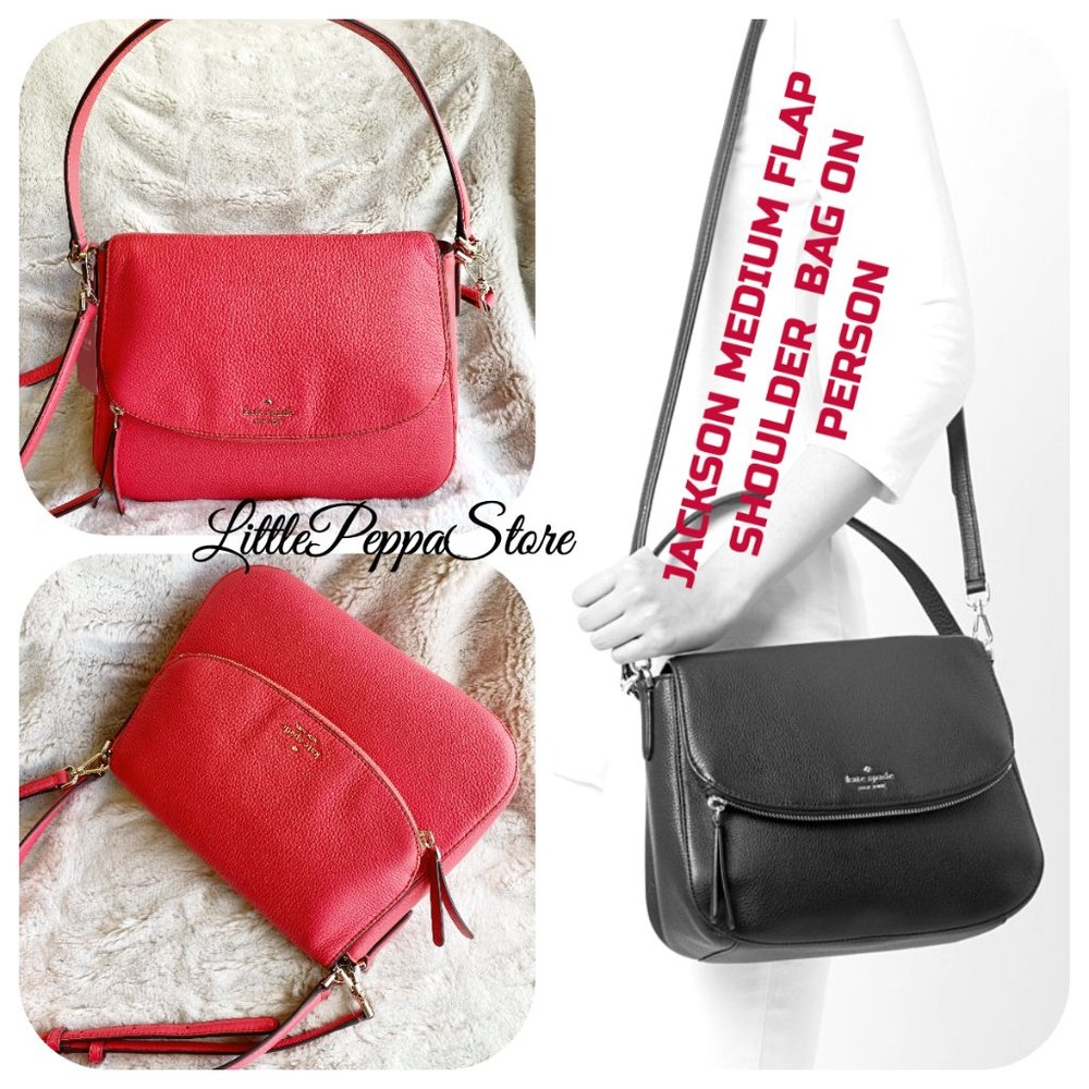 KATE SPADE JACKSON MEDIUM FLAP SHOULDER STOPLIGHT